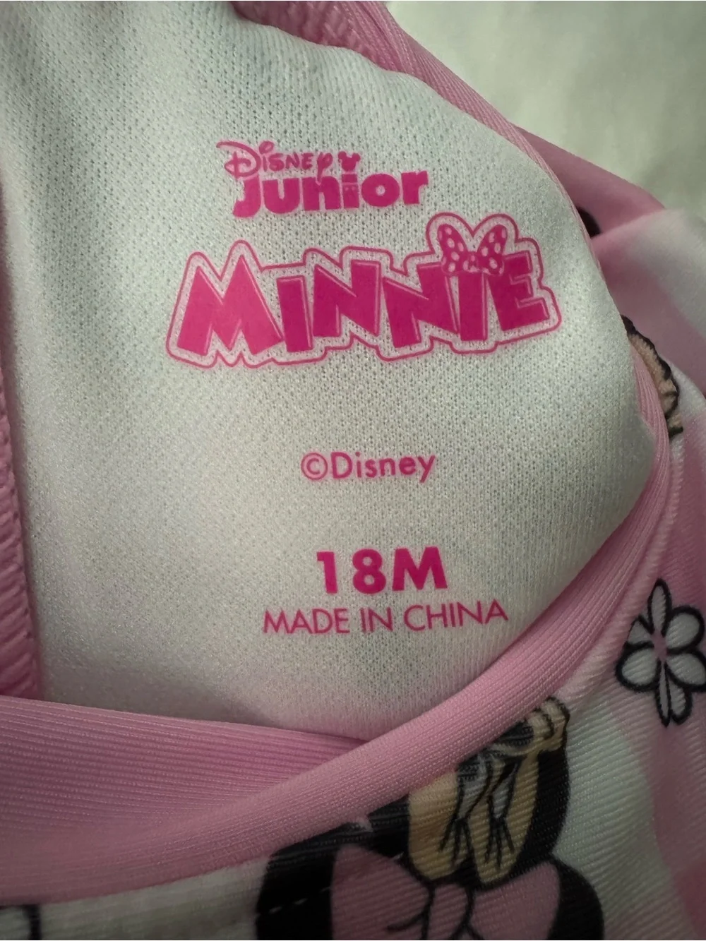 Disney Pink Plaid Minnie Mouse Long-Sleeve Swim Set